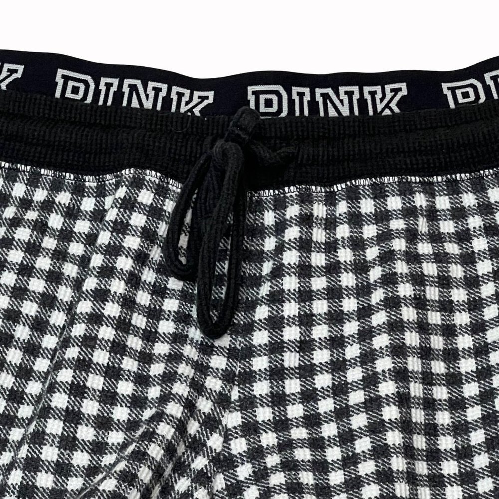 Victoria's Secret PINK Women's Sleep Short Small Black White Buffalo Plaid Check - Picture 3 of 9